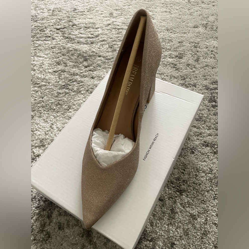 Gold shoes